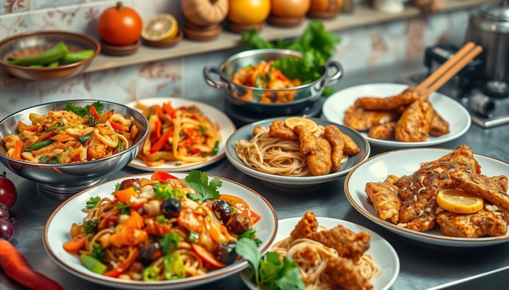 potrawy z olejem ryżowym